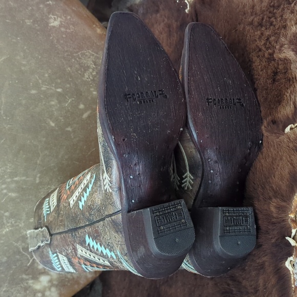 CORRAL E1037 snip toe distressed leather Aztec/Southwest cowgirl boots sz 8 NEW - Picture 14 of 16